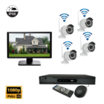 Kit Videosorveglianza 4 Canali Con Monitor HD Infrarossi + NVR