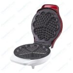 Piastra Waffle a Cuore Elettrica 1000w Antiaderente 18cm