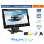 Monitor HMDI Led 10.1" Pollici Con Telecomando 2 Ingressi Video Per Videosorveglianza