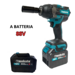 Avvitatore ad Impulsi a Batteria 88V Svitabulloni 1/2" 800Nm Motore Brushless