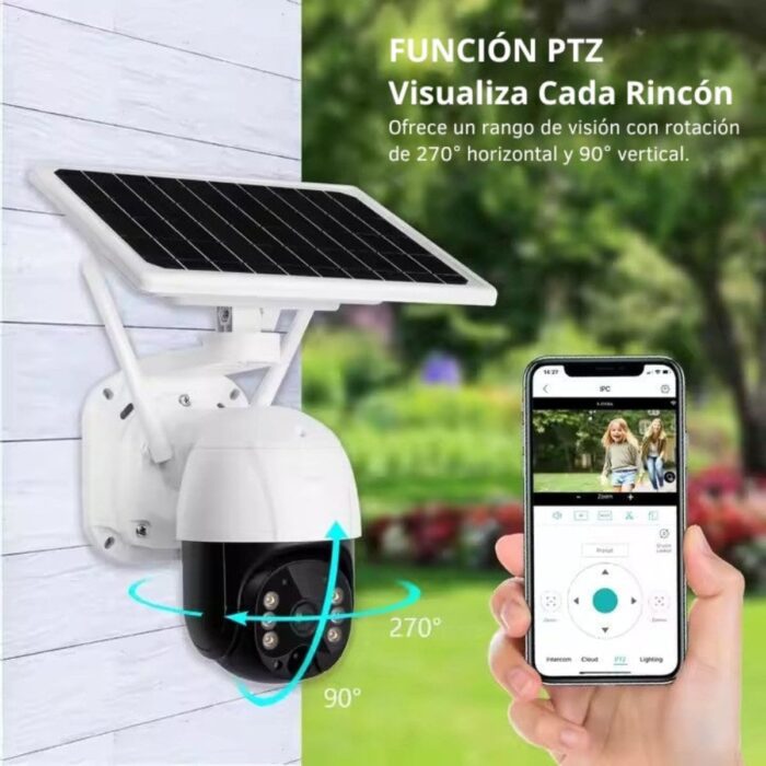 Telecamera Solare 360° IP WiFI con pannello per Esterni
