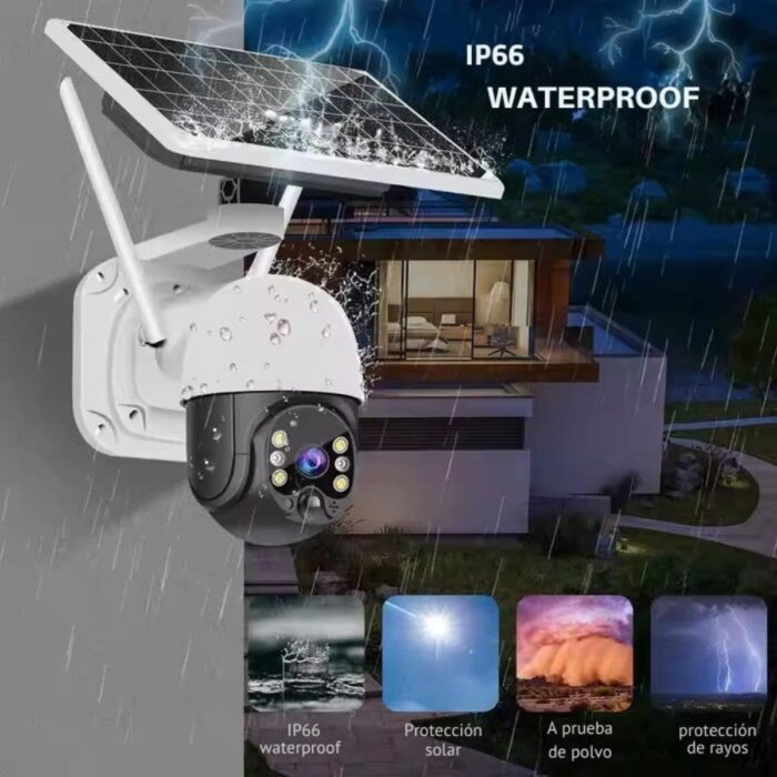 Telecamera Solare 360° IP WiFI con pannello per Esterni