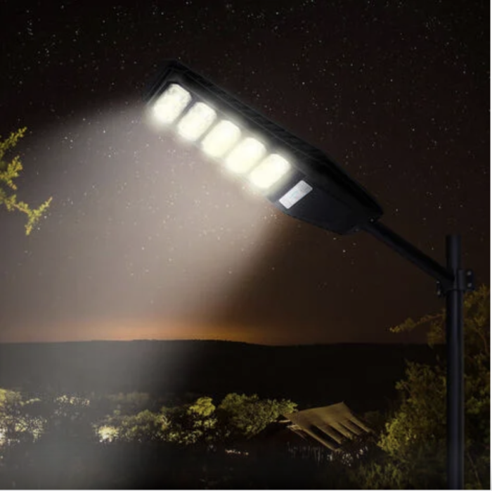 Lampione Led 300W Con Pannello Solare Crepuscolare IP66