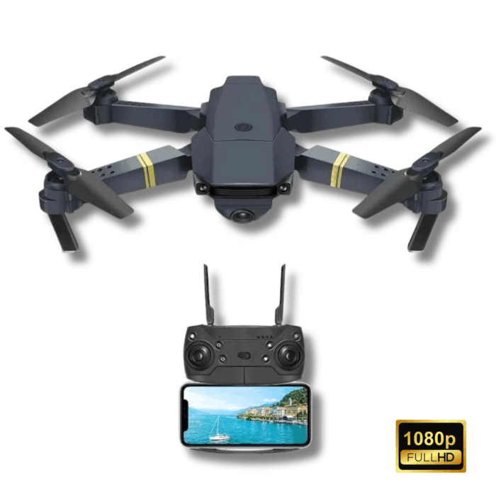Mini Drone Intelligente Quadricottero Full HD Videocamera, Fotocamera 1080p