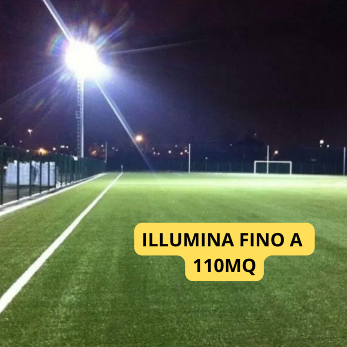 Faro LED 2000W con Doppio Pannello Solare | IP67 Crepuscolare, Alta Efficienza