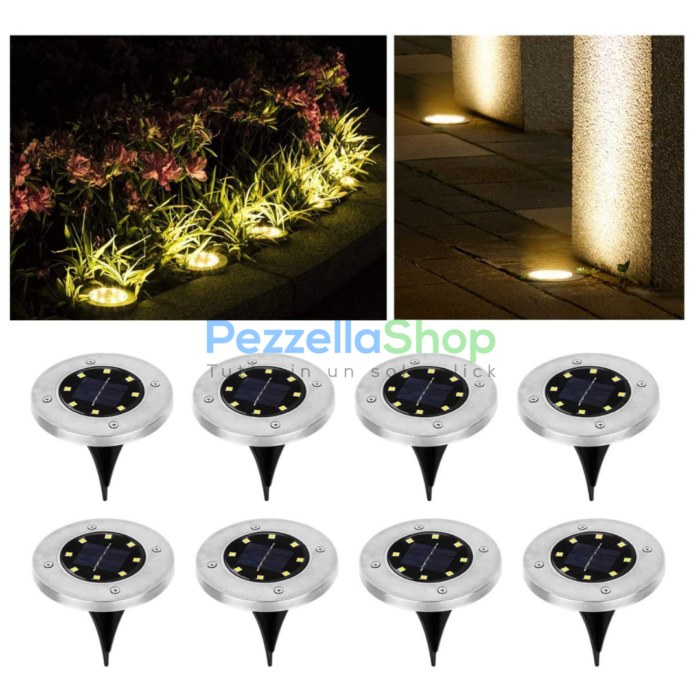 kit 4 Fari Segnapassi Solari Da Giardino Calpestabili