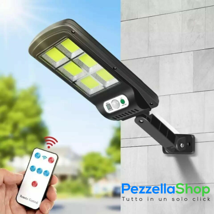 Kit 4 Lampioni Faretti Con Pannello Solare Led Sensore Di Movimento Crepuscolare Esterno