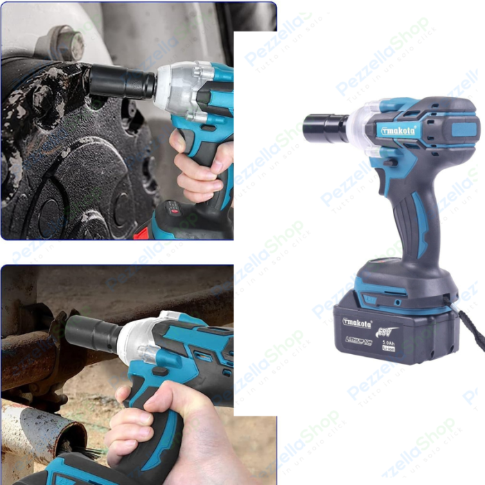Avvitatore ad Impulsi a Batteria 68V - Svitatore Avvitatore Bulloni Auto Camper Moto 5AH