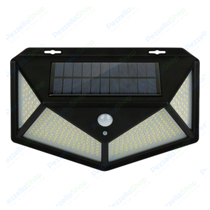4 pz Lampade Solari 300 Led Con Sensore Movimento Illumina 270°