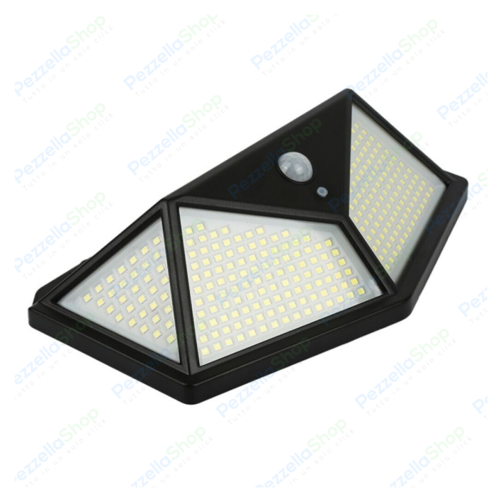4 pz Lampade Solari 300 Led Con Sensore Movimento Illumina 270°