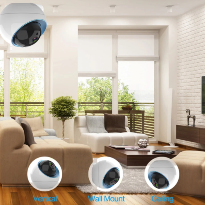 Telecamera Sferica Wireless 1080P | Videosorveglianza WiFi IP 355° | Sicurezza Smart