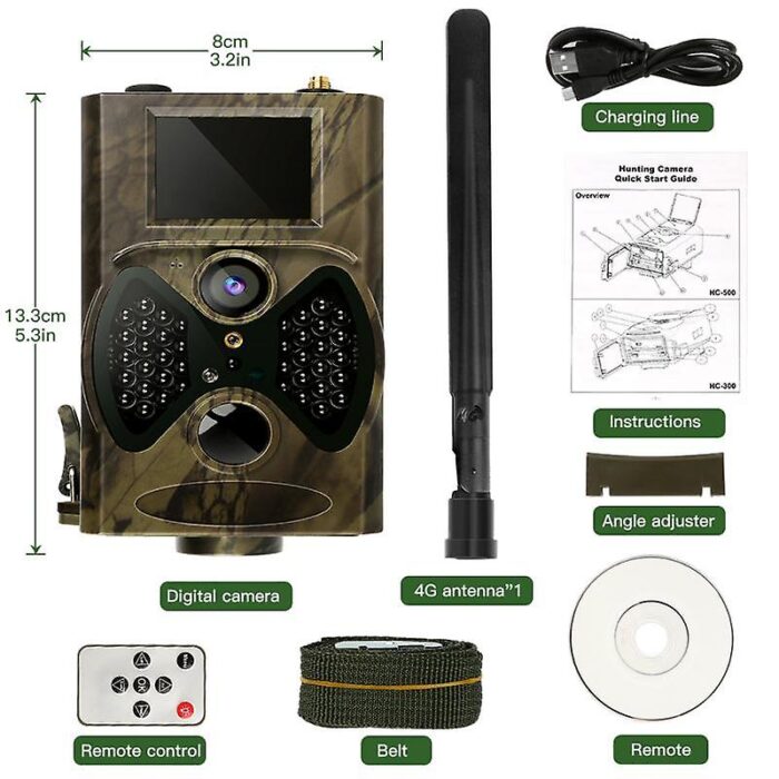 Fototrappola 4G a infrarossi HD Monitoraggio Raccolto Esterni 16 Mp