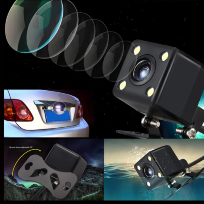 Retrocamera Telecamera Posteriore Infrarossi per Automobile Impermeabile IP67 Visuale 170°