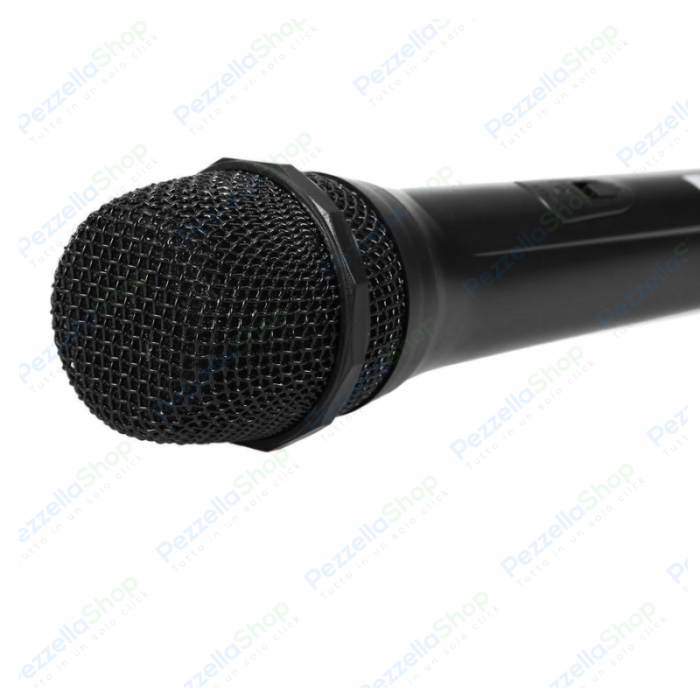 Microfono 2 in 1 - Senza Fili Wireless o con Filo, Ricevitore USB Professionale