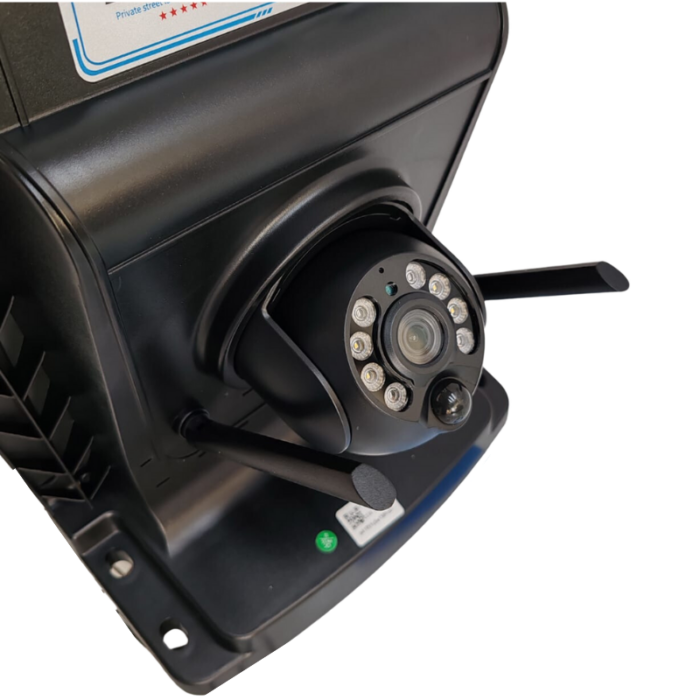 Lampione Solare 1000W con Telecamera IP Incorporata Wi-Fi, Sensore Crepuscolare e Movimento, Controllo Remoto IP66