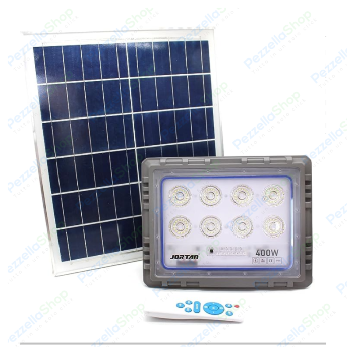 Faro Solare 400W Slim Crepuscolare IP66 Luce Bianca Fredda 6500K