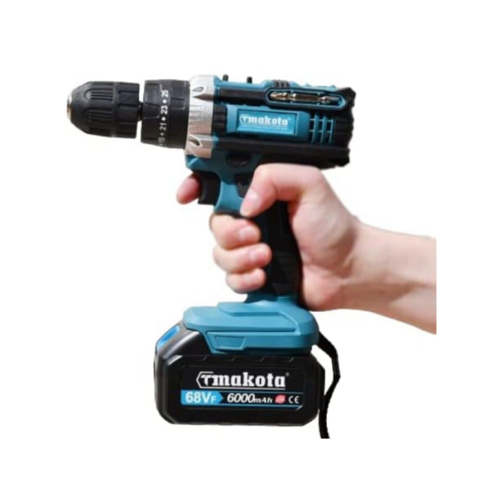 Kit 5 in 1 Doppia Batteria 88V con Trapano, Avvitatore ad Impulsi, Smeragliatrice Angolare, Martello Tassellatore, Torcia con Valigetta