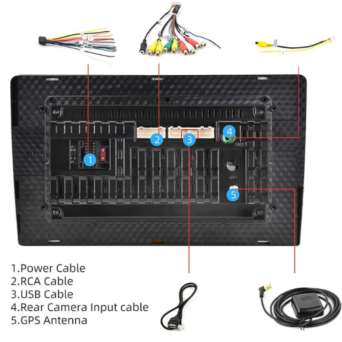 Autoradio 9 Pollici Android GPS Touch Screen 2 Din Bluetooth Navigazione GPS WiFi Mirror Link Radio FM RDS