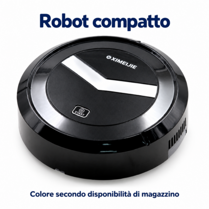 Robot compatto rotondo con pulsante di avvio; colore secondo disponibilità di magazzino