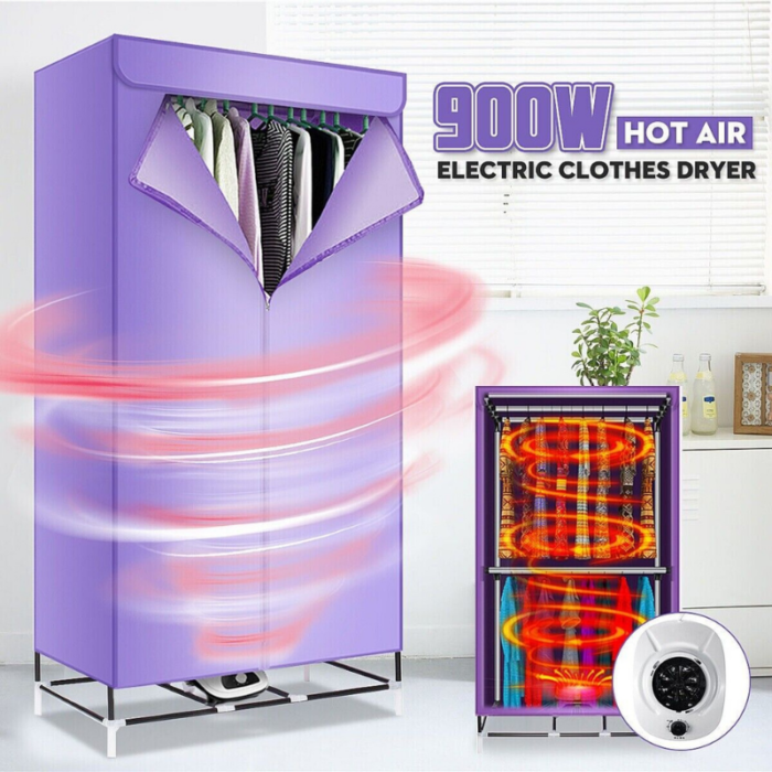 Box Asciugabiancheria 1000W Aria Calda Con Timer per Asciugatura Rapida Panni e Biancheria