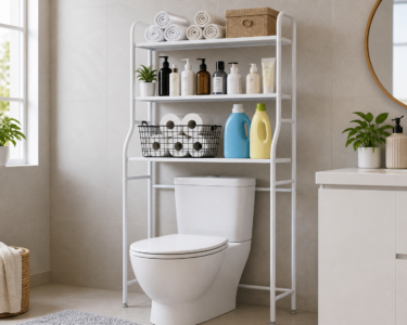 Scaffale Salvaspazio da Bagno per WC con 3 Mensole Mobiletto Portaoggetti Scaffale Salvaspazio da Bagno per WC con 3 Mensole Mobiletto Portaoggetti