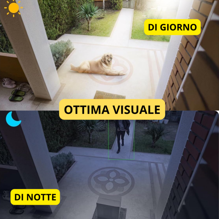 Kit 8 Telecamere Wi-Fi Motorizzate 360°| Videosorveglianza Infrarossi Audio