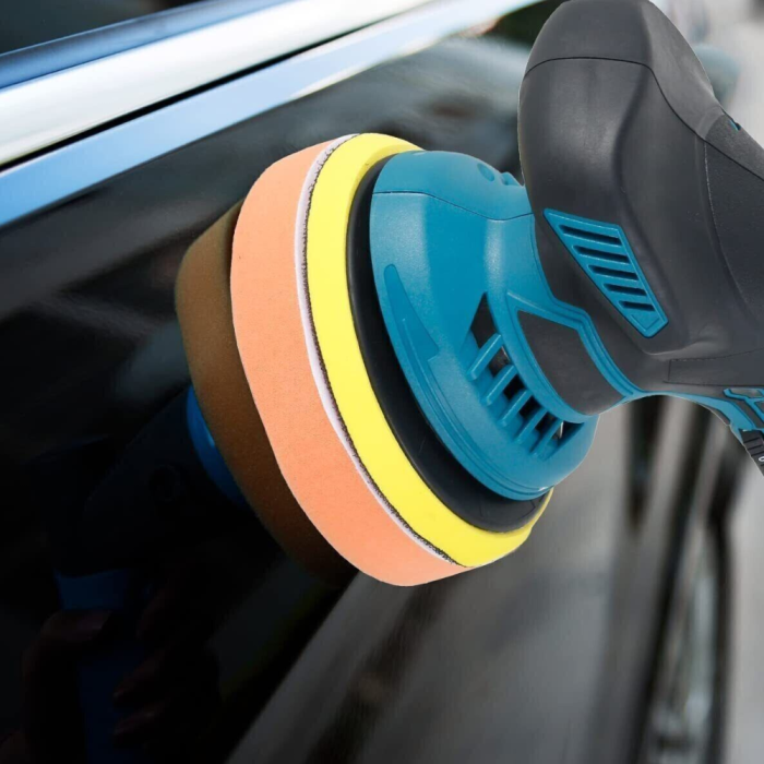 Lucidatrice Doppia Batteria 18V Levigatrice per Auto 6 Velocità con Accessori