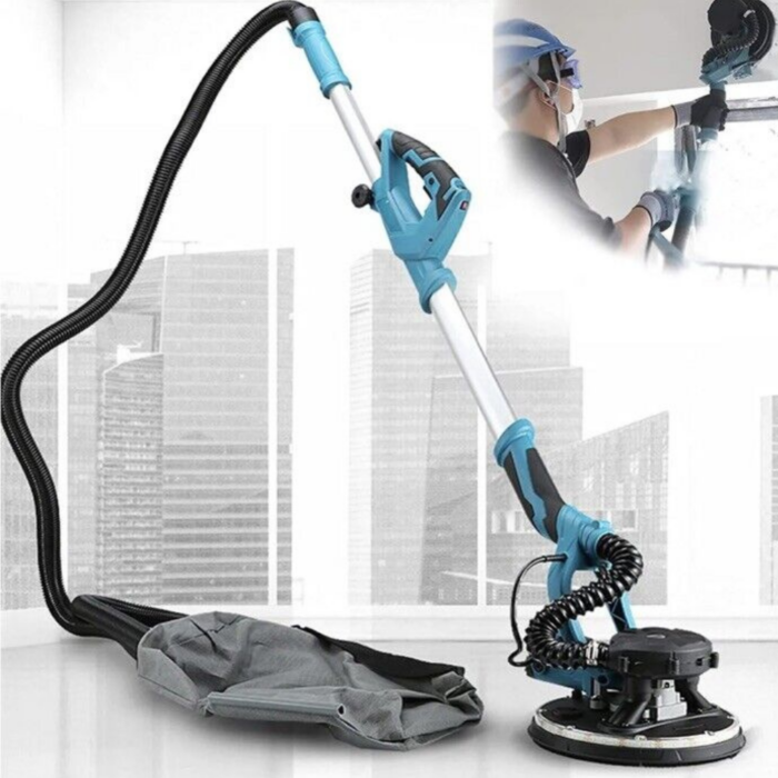 Levigatrice Telescopica per Muri 800W a Giraffa con LED – 5 Velocità e Prestazioni Professionali
