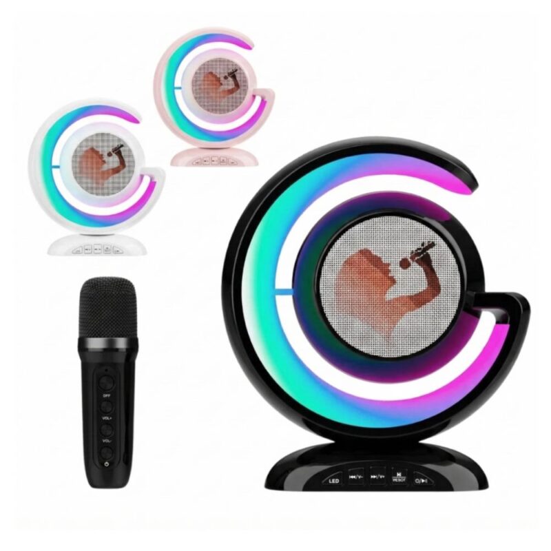 Pezzellashop Offerte Online Su Elettronica, Casa e Fai Da Te Mini Cassa Karaoke 2 Microfoni Bluetooth Wireless Luci Colorate Portatile