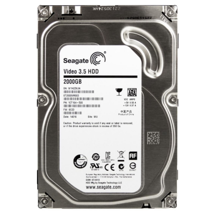 Hard Disk 2TB Video HDD 5900U/Min 64MB SATA III 3.5'' Pollici 2000Gb
