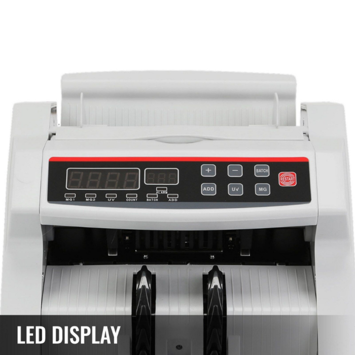 Conta Banconote Professionale Rilevatore Soldi Falsi, Bill Counter Display LED 1000 Banconote/Minuto