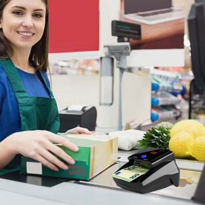 Rilevatore Banconote False Portatile, Detector Conta Soldi Verificatore Euro