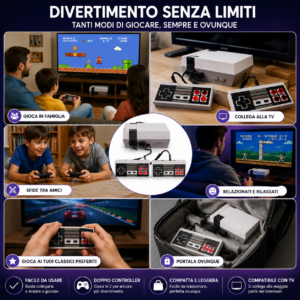 Mini Console 620 Giochi Retrò; Classic Game 2 Controller TV Videogiochi Mini Console 620 Giochi Retrò; Classic Game 2 Controller TV Videogiochi