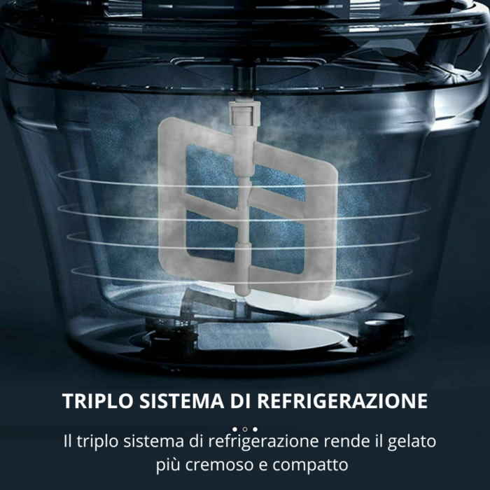 Macchina per Gelato 1,4 Litri Gelatiera 15W per Gelati, Frullati, Dolci