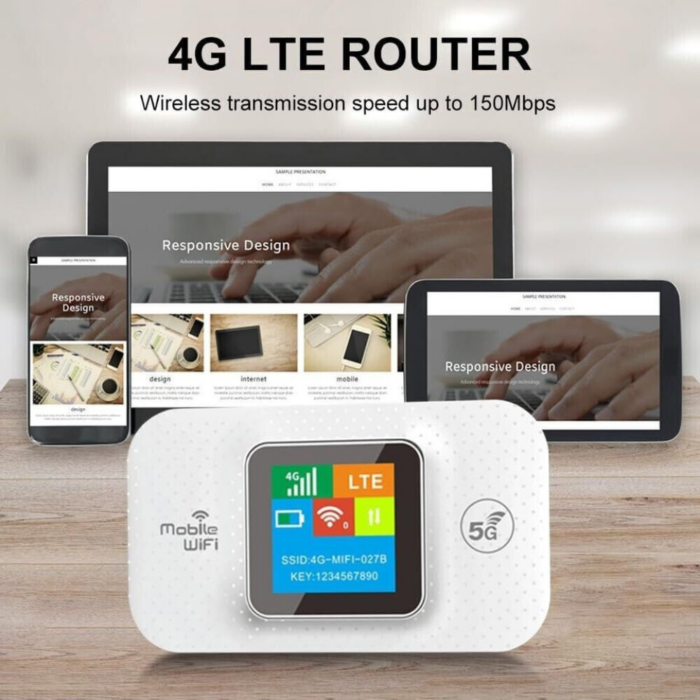 Router 4G/5G Modem Portatile WiFi 150Mbps, Saponetta WiFi 3000mah con Batteria