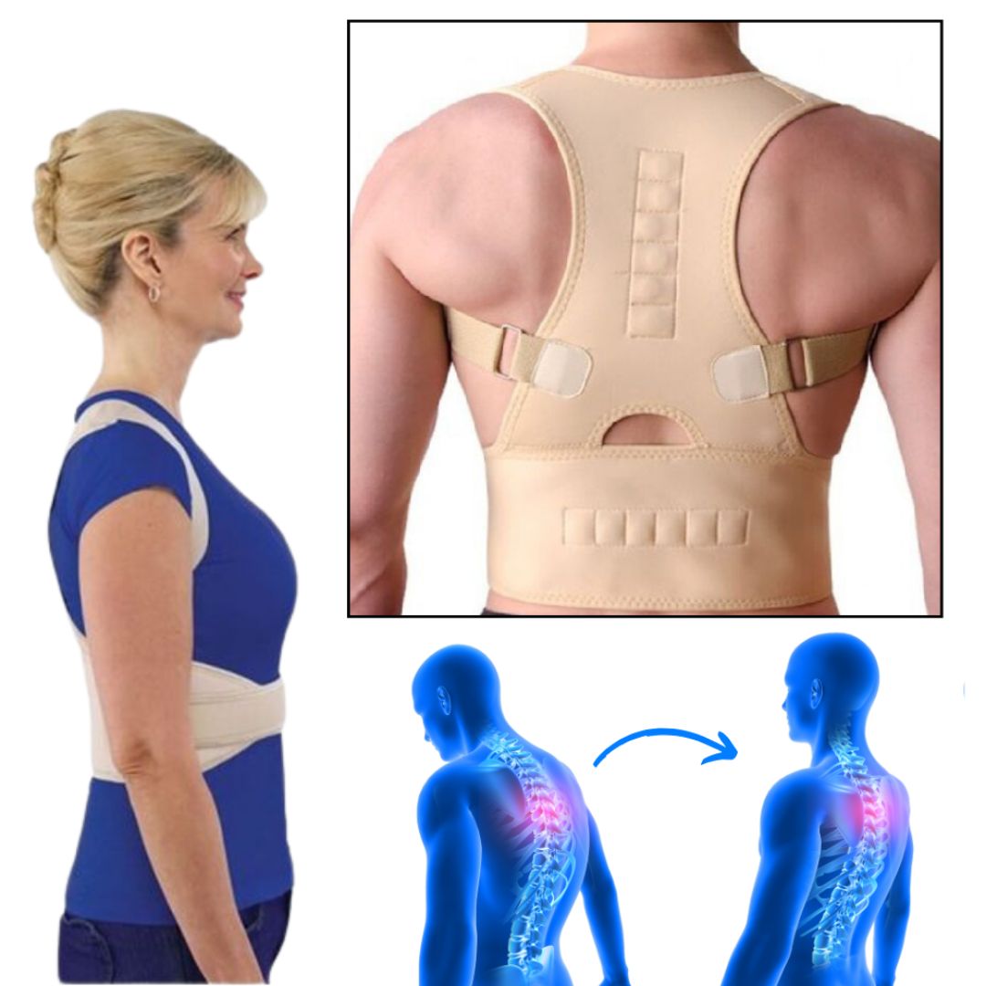 SOARFLY Supporto dritto per schiena per uomo e donna, cinturino per schiena dritta, comodo e traspirante, cintura di postura regolabile per sostenere collo schiena spalla, XL