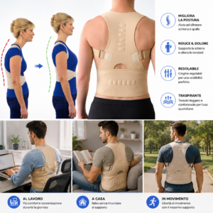 Fascia Posturale Schiena Dritta Tutore Regolabile Lombare Dorsale Fascia Posturale Schiena Dritta Tutore Regolabile Lombare Dorsale
