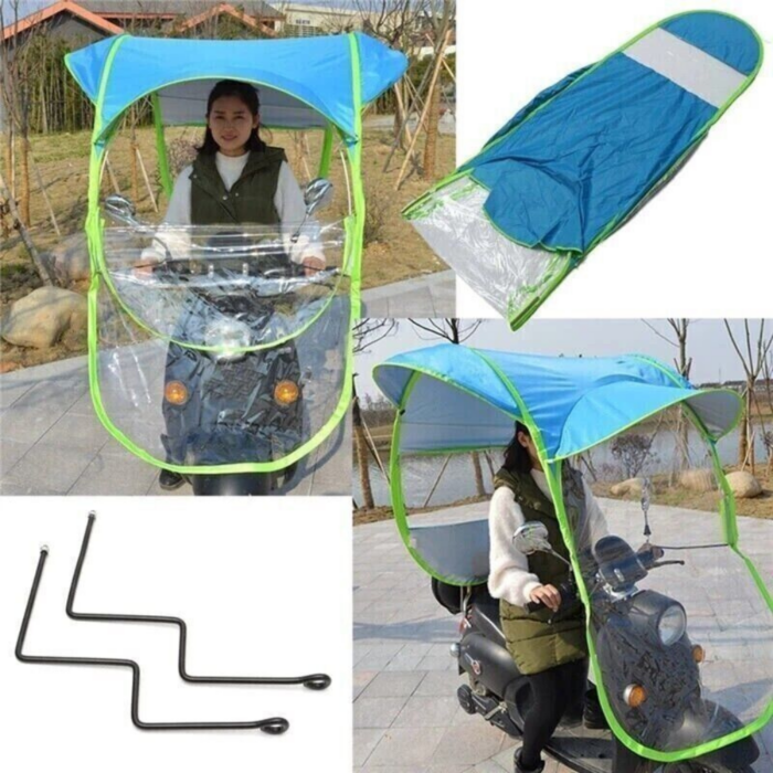 Copertura Antipioggia per Motorino, Scooter, Parasole e Paravento Impermeabile Universale Pieghevole
