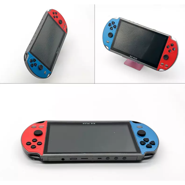 X12 Console di Gioco 7 Pollici 16Gb di Memoria, Portatile con Giochi, Schermo HD LCD Gameboy