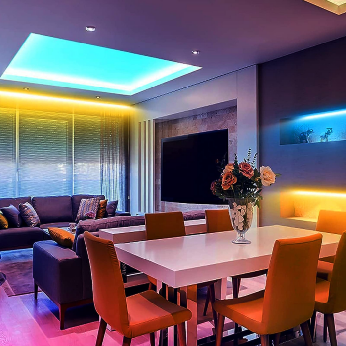 Striscia LED RGB 5 Metri Luci Multicolore Controllo con Applicazione, Telecomando