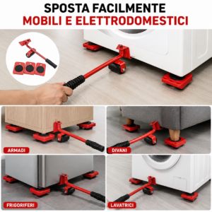 Sollevatore Mobili Lavatrice Piastra Ruote 150Kg Sollevamento Kit Sollevatore Mobili Lavatrice Piastra Ruote 150Kg Sollevamento Kit