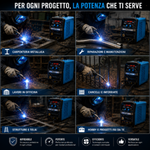 Saldatrice 600A Filo Continuo MIG MMA TIG Multiprocesso GAS Inverter Elettrodo Saldatrice 600A Filo Continuo MIG MMA TIG Multiprocesso GAS Inverter Elettrodo