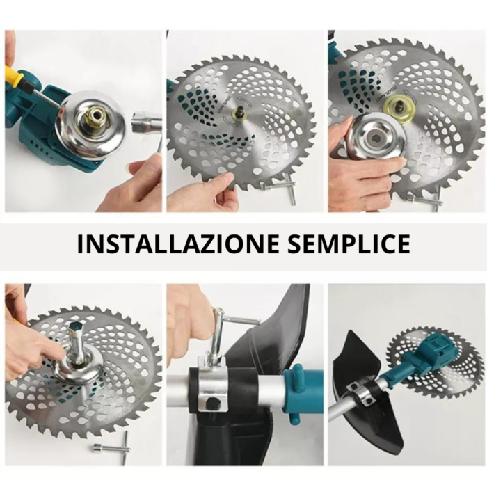Decespugliatore Doppia Batteria 72V Universale Tagliaerba Elettrico 5 Ah Tagliabordi fino a 10cm