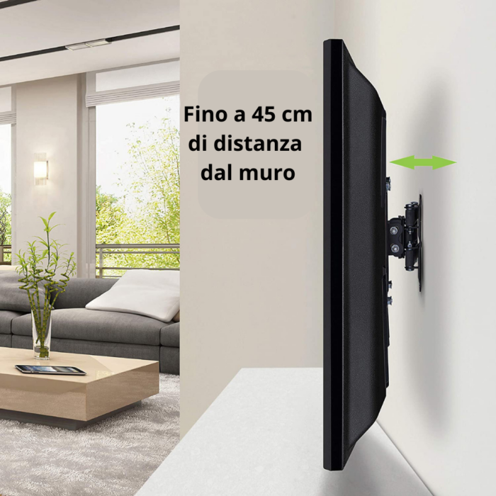 Staffa Porta TV Supporto Monitor Con Braccio Estensibile Da 40 a 80 Pollici Regolabile