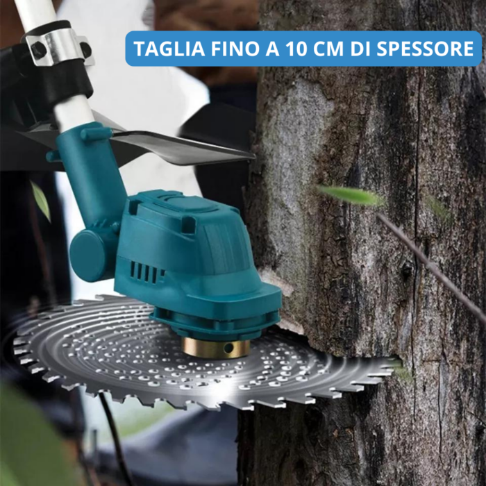 Decespugliatore Doppia Batteria 72V Universale Tagliaerba Elettrico 5 Ah Tagliabordi fino a 10cm