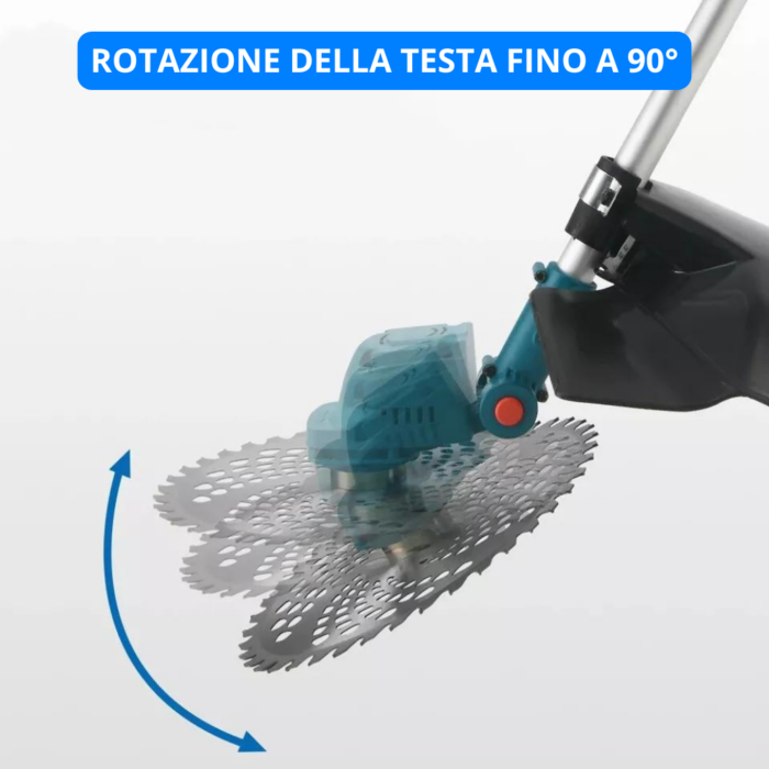 Decespugliatore Doppia Batteria 72V Universale Tagliaerba Elettrico 5 Ah Tagliabordi fino a 10cm