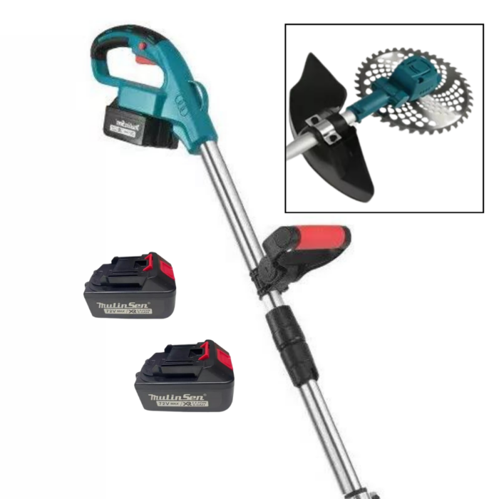 Decespugliatore Doppia Batteria 72V Universale Tagliaerba Elettrico 5 Ah Tagliabordi fino a 10cm