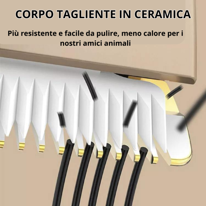 Rasoio Macchina Tosatrice per Pelo Animali 4 Lunghezze 3-6-9-12mm Ricaricabile USB, Cani, Gatti, Conigli