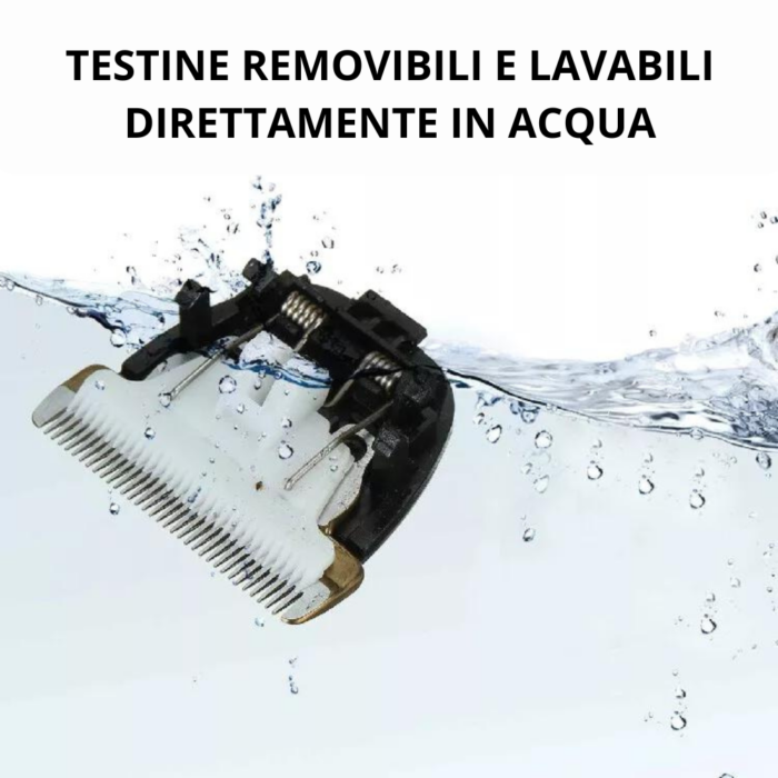 Rasoio Macchina Tosatrice per Pelo Animali 4 Lunghezze 3-6-9-12mm Ricaricabile USB, Cani, Gatti, Conigli