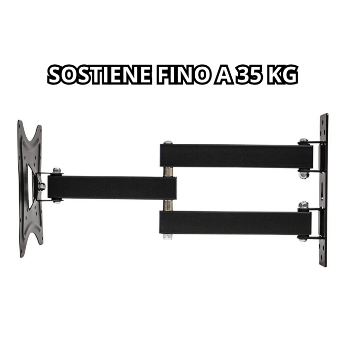 Staffa Porta TV Supporto Monitor, Braccio Estensibile Da 14 a 42 Pollici Regolabile